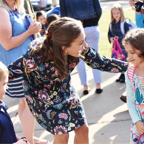 LOFT Floral Garden Shirt Flowy Dress - Picture 2 of 14